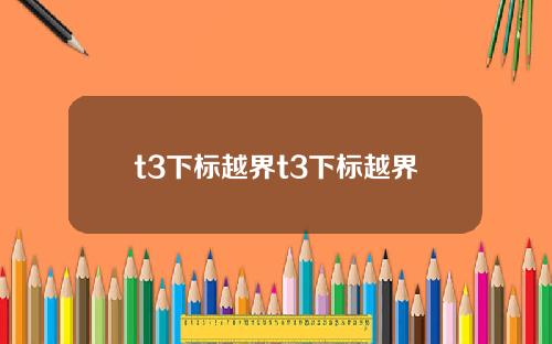 t3下标越界t3下标越界