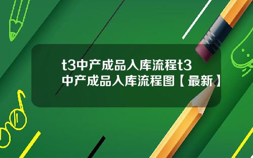 t3中产成品入库流程t3中产成品入库流程图【最新】