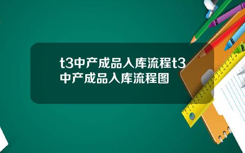 t3中产成品入库流程t3中产成品入库流程图