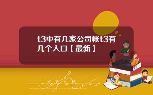 t3中有几家公司帐t3有几个入口【最新】