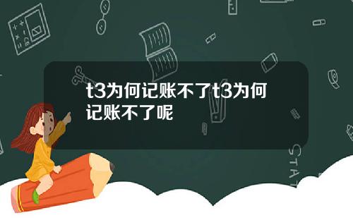 t3为何记账不了t3为何记账不了呢