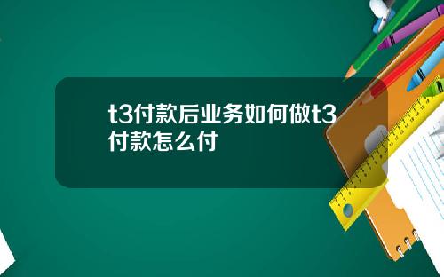 t3付款后业务如何做t3付款怎么付