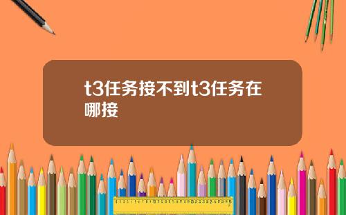 t3任务接不到t3任务在哪接
