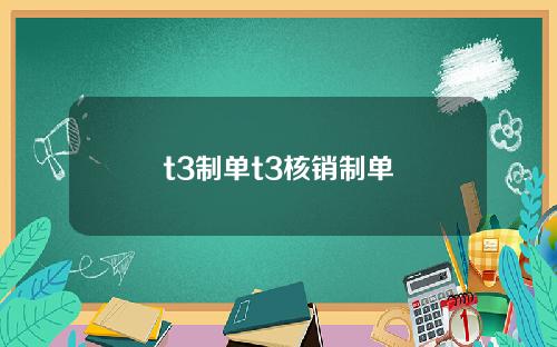 t3制单t3核销制单