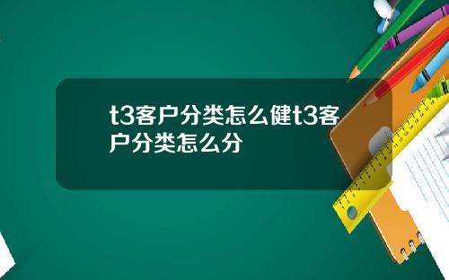 t3客户分类怎么健t3客户分类怎么分