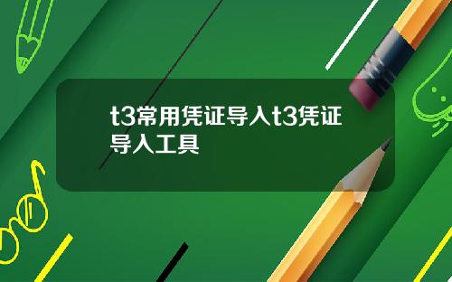 t3常用凭证导入t3凭证导入工具