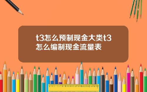 t3怎么预制现金大类t3怎么编制现金流量表