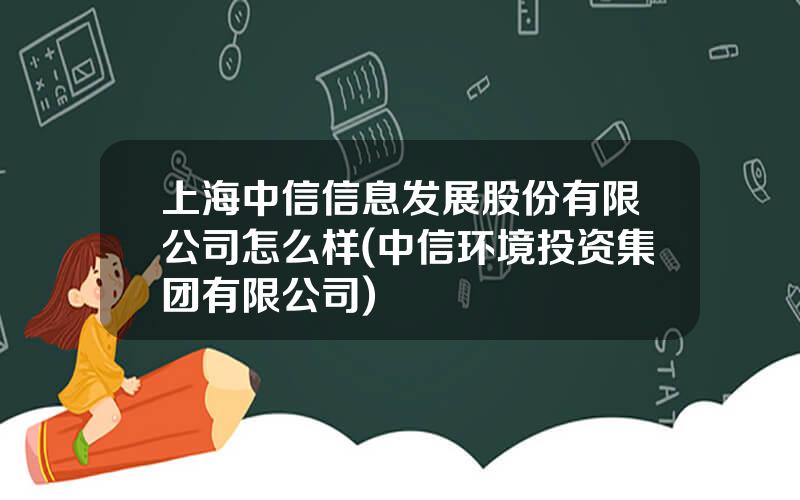 上海中信信息发展股份有限公司怎么样(中信环境投资集团有限公司)