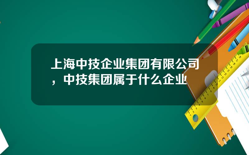 上海中技企业集团有限公司，中技集团属于什么企业