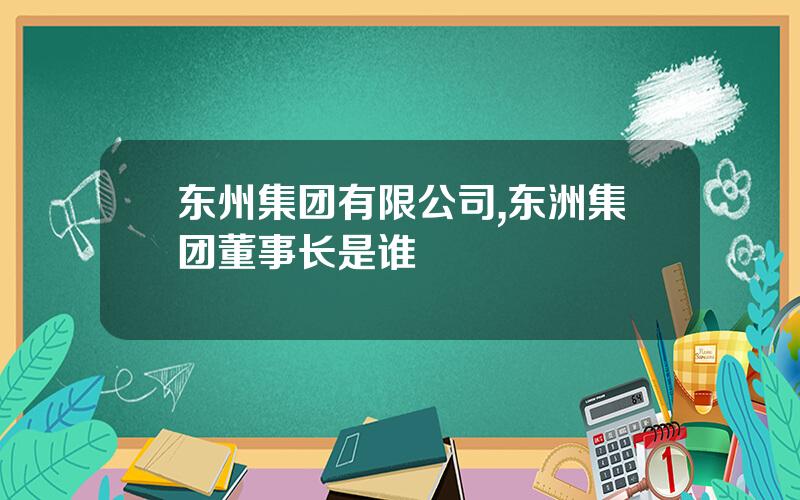 东州集团有限公司,东洲集团董事长是谁