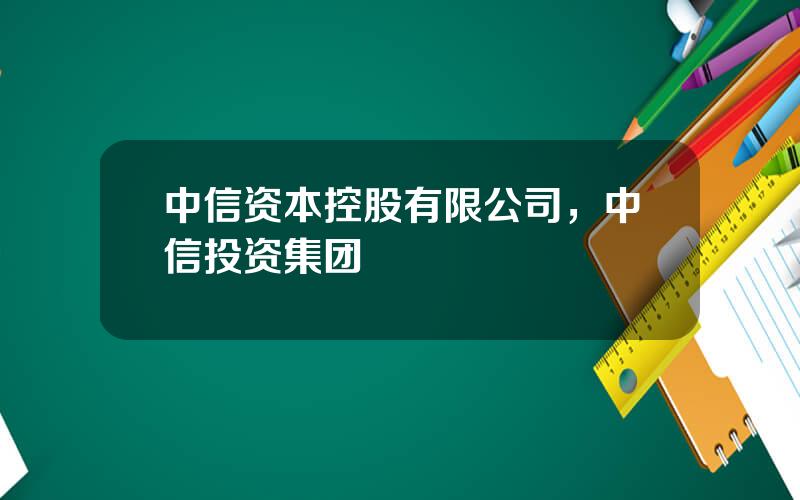 中信资本控股有限公司，中信投资集团