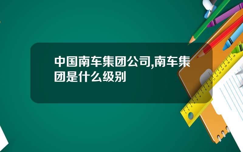 中国南车集团公司,南车集团是什么级别