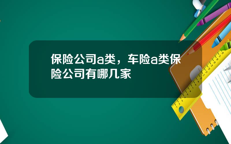 保险公司a类，车险a类保险公司有哪几家