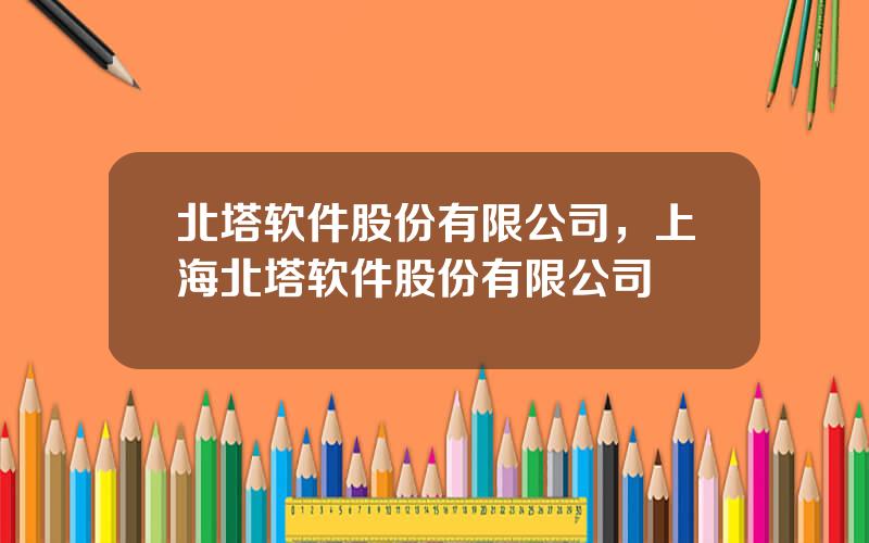 北塔软件股份有限公司，上海北塔软件股份有限公司