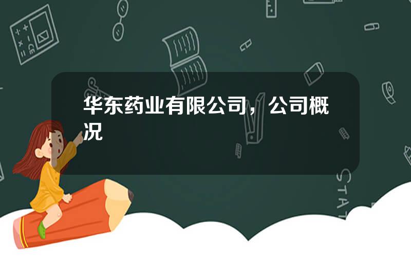 华东药业有限公司，公司概况