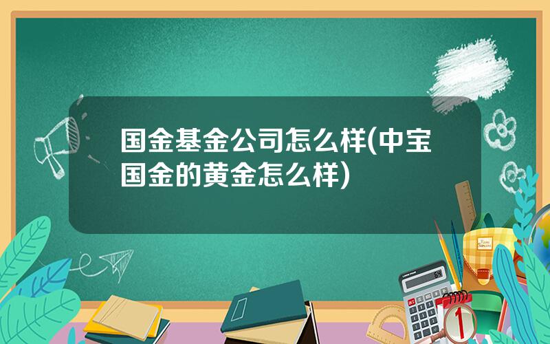 国金基金公司怎么样(中宝国金的黄金怎么样)