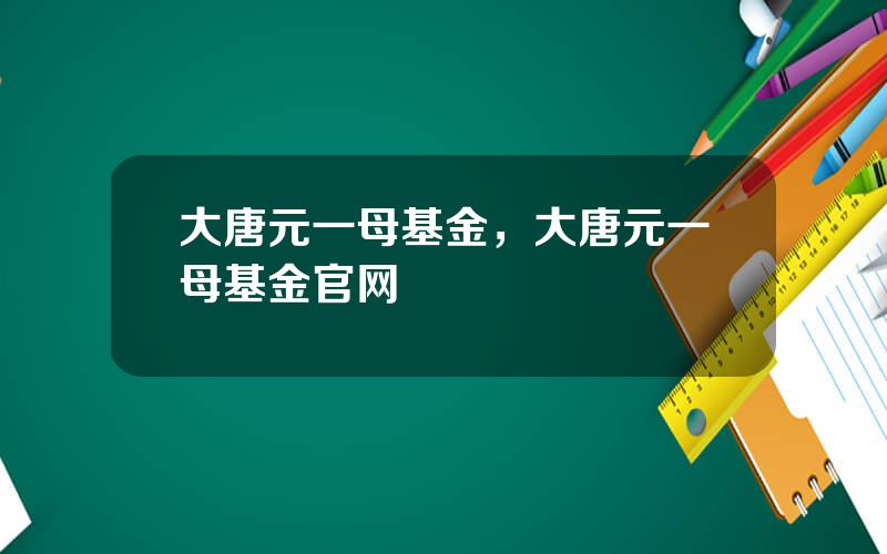 大唐元一母基金，大唐元一母基金官网