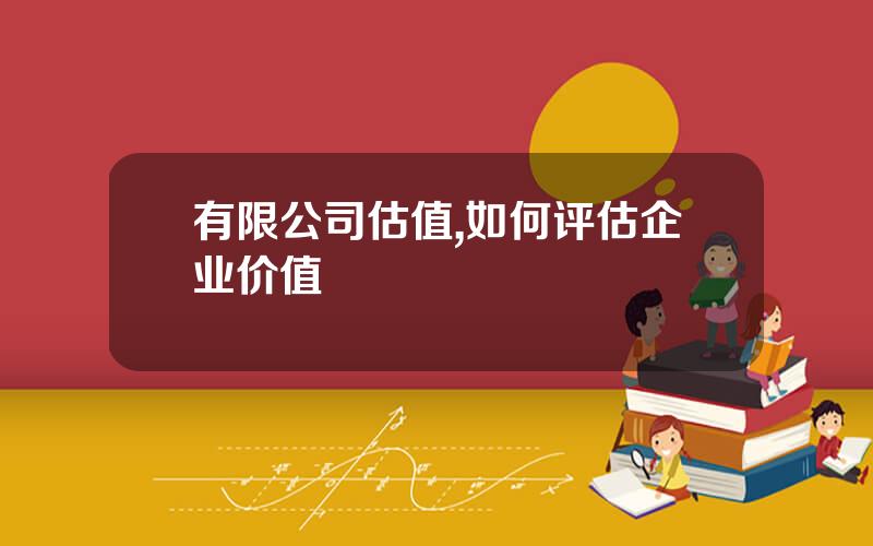 有限公司估值,如何评估企业价值