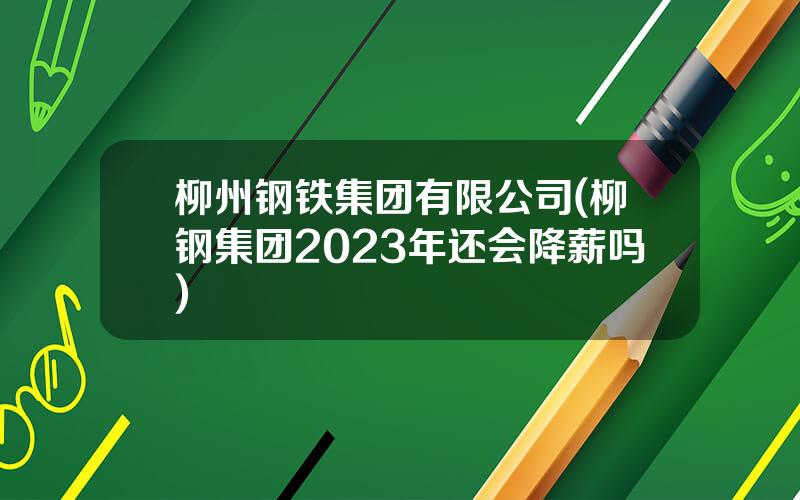柳州钢铁集团有限公司(柳钢集团2023年还会降薪吗)