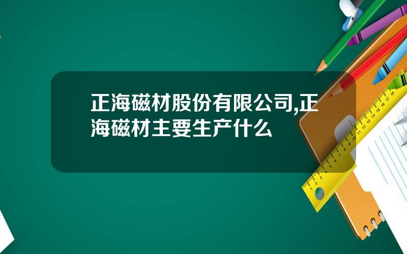 正海磁材股份有限公司,正海磁材主要生产什么
