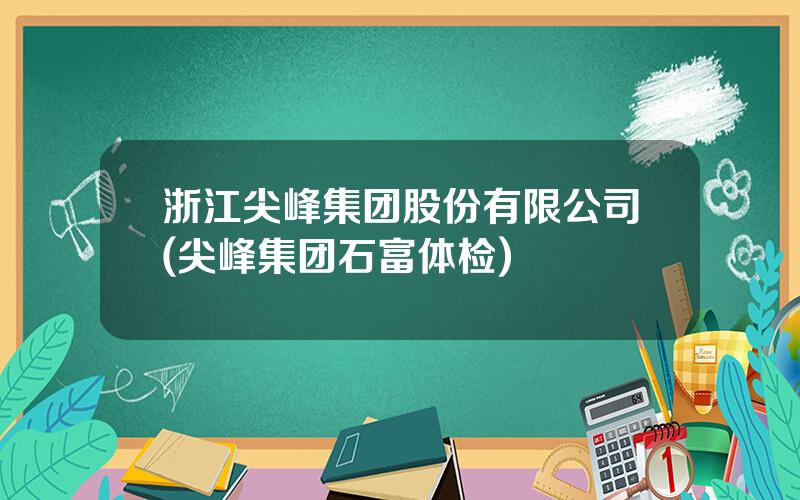 浙江尖峰集团股份有限公司(尖峰集团石富体检)